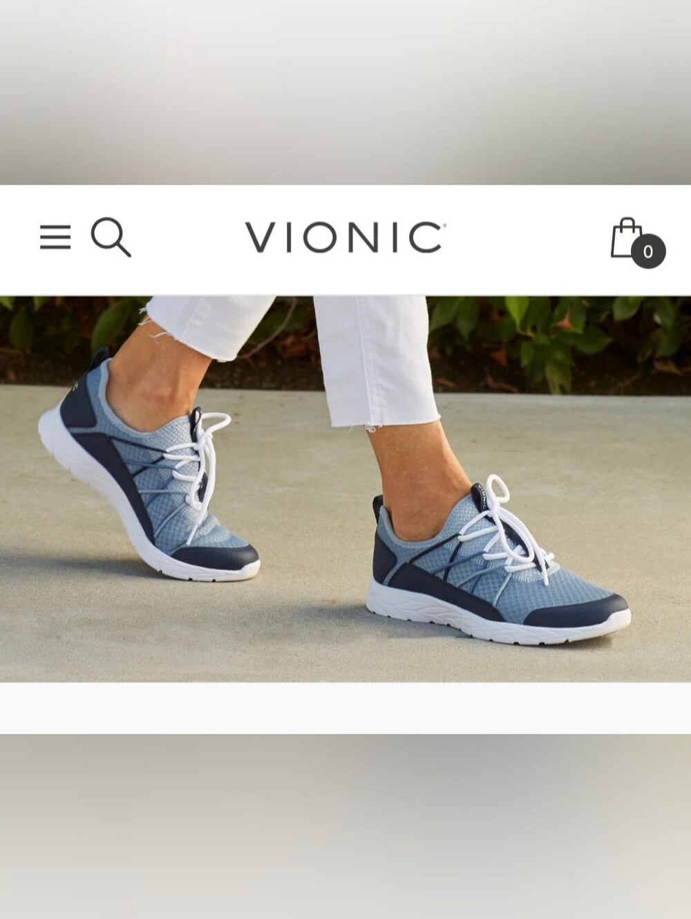 Vionic Mesh Lace-Up Sneakers -Zeliya Size 8